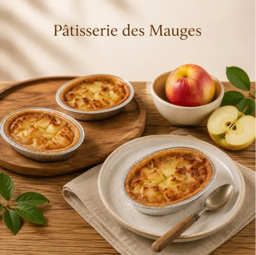 ❄️PATISSERIE DES MAUGES F2202 TARTELETTE NORMANDE POMME Ø11CM 36X120GR