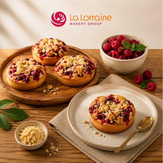 ❄️DAUPHINE 2104720 TARTELETTE CRUMBLE FRAMBOISE 8.2C 28 X 105GR