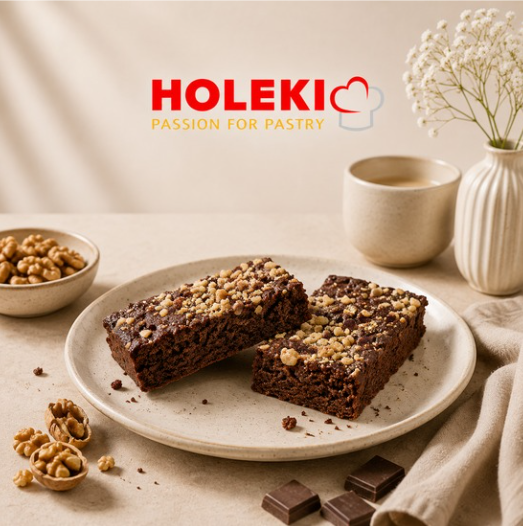 ❄️HOLEKI 10323 BROWNIE CHOCOLAT ET NOIX 72PIECES = 4 TRAYS DE 18X75G