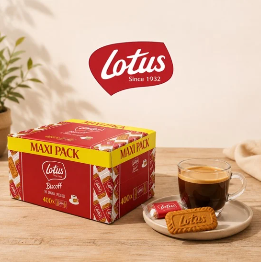 LOTUS BISCOFF SPECULOOS  POUR CAFE EMBALLAGE INDIVIDUEL 400 PIECES