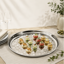 PLATEAU ROND SERVICE BOUCHONNE INOX 35CM