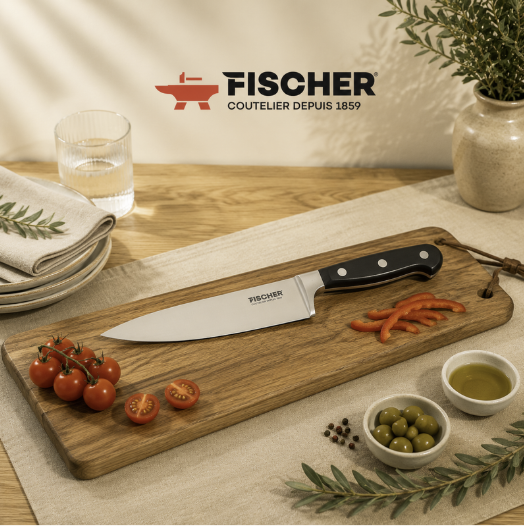FISCHER SABATIER 64 CUISINE 25CM MITRE INOX 3 RIVETS 241-25
