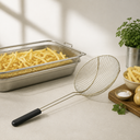 ECUMOIRE PELLE A FRITES INOX Ø28CM-MANCHE NOIR