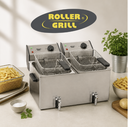 ROLLER GRILL FRITEUSE DOUBLE A/ROBINET 2X8L - 2X230V - 2x3600w