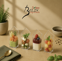 VERRINE TRANSPARENTE LOSANGE 60ML 4.2 x 4 CM HT 7,8CM 20 PCES