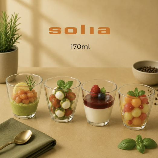 VERRINE CANTINE EN PLASTIQUE TRANSPARENT 170ML H6,1CM Ø6,8CM 50PCS 