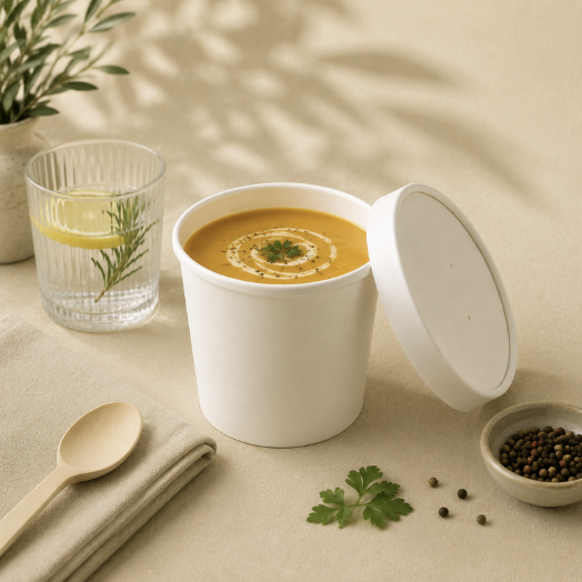 POT A SOUPE/GLACE BLANC + COUVERCLE 960ML COLIS 25PCES 