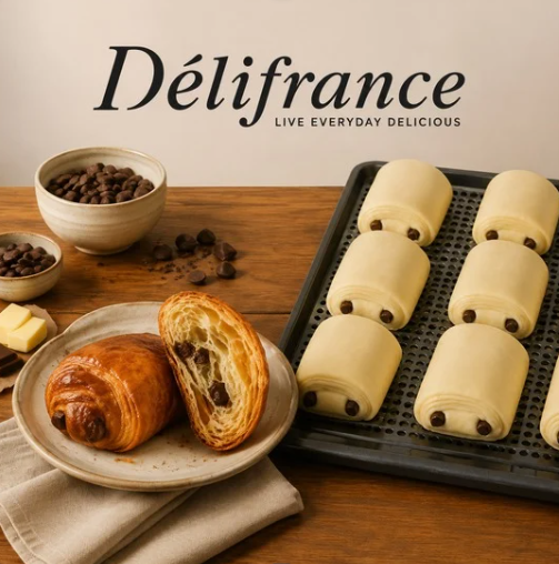 ❄️DELIFRANCE 27235 PAIN AU CHOCOLAT HERITAGE  BEURRE 21% PAC 60X75GR
