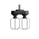 OONI - HALO CORE GRIS - ROBOT PÉTRIN À SPIRALE 300 W - CUVE 4,5 L - 41,1 × 22,5 CM - HT 31,2 CM - CONTIENT CROCHET - FOUET DOUBLE - FOUET AVEC BORD EN SILICONE