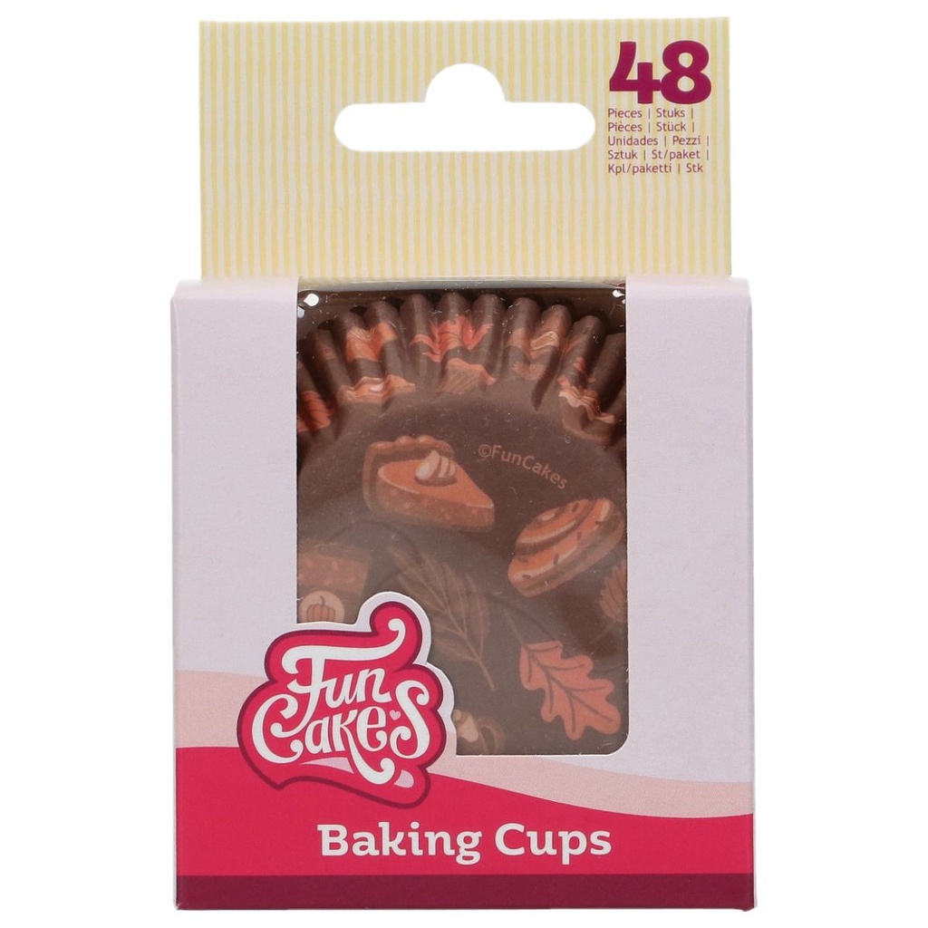 FUNCAKES - CAISSETTES À CUPCAKES - AUTOMNE - 48 PCS