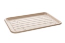 PLATEAU RECTANGULAIRE EN PULPE AVEC COUVERCLE PLASTIQUE - 460 x 300 MM - HT 110 MM - 5 PCS