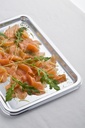 PLATEAU RECTANGULAIRE EN PLASTIQUE - ARGENT - 35 x 24 CM - 5 PCS