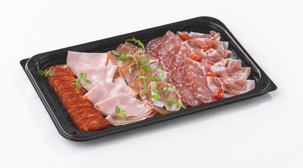 PLATEAU RECTANGULAIRE EN PLASTIQUE - ARGENT - 35 x 24 CM - 5 PCS