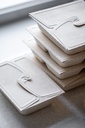 BOÎTE CARRÉE REFERMABLE EN PULPE - 210 x 210 MM - HT 43 MM - 1350 ML - 50 PCS