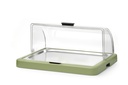 HENDI - UNIQ VITRINE DE COMPTOIR RÉFRIGÉRANTE VERTE AVEC COUVERCLE COULISSANT - 46 x 35,5 CM HT 22 CM