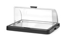 HENDI - UNIQ VITRINE DE COMPTOIR RÉFRIGÉRANTE VERTE AVEC COUVERCLE COULISSANT - 46 x 35,5 CM HT 22 CM