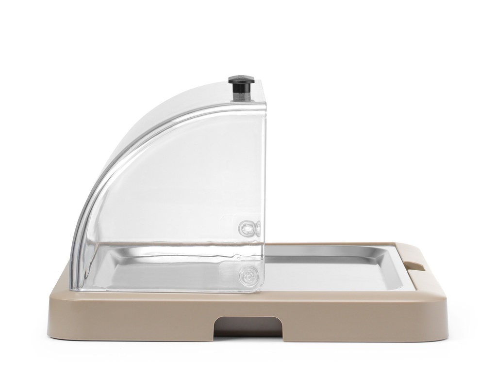 HENDI - UNIQ VITRINE DE COMPTOIR RÉFRIGÉRANTE VERTE AVEC COUVERCLE COULISSANT - 46 x 35,5 CM HT 22 CM