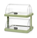 HENDI - UNIQ VITRINE DE COMPTOIR RÉFRIGÉRANTE VERTE AVEC COUVERCLE COULISSANT - 46 x 35,5 CM HT 22 CM