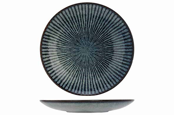 C&T ATLANTIS STRIPE DESSERTBORD 21.5XH2.9CM