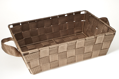 RECHTHOEKIGE MAND SM NOISETTE TOUW 28X19XH8CM