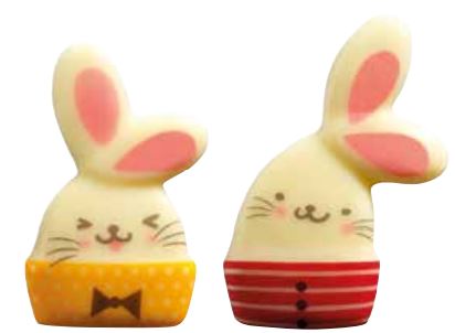 050200 PCB LAPINS CB ENDIMANCHÉS 2 DESIGNS 90PCES***S/CD***