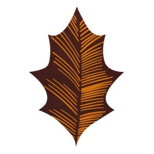 070491 PCB FEUILLES DE HOUX CN DELICATESSE 2 DESIGNS 6X4 CM 100PCES ***S/CD***