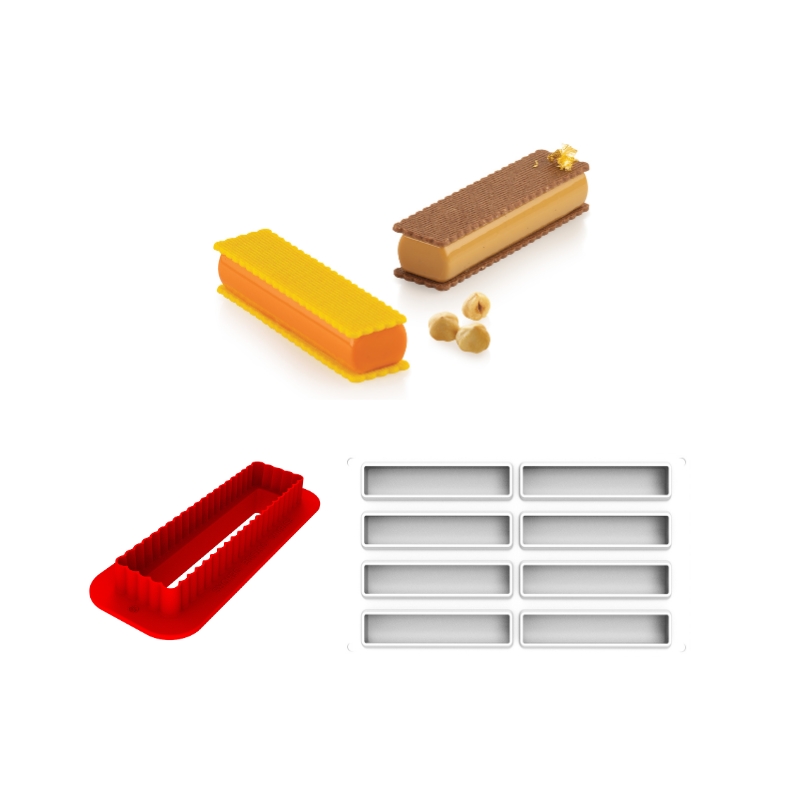 SILIKOMART MOULE SILICONE SWEET RECTANGLE 85 12,8X3,3CM H2,1CM