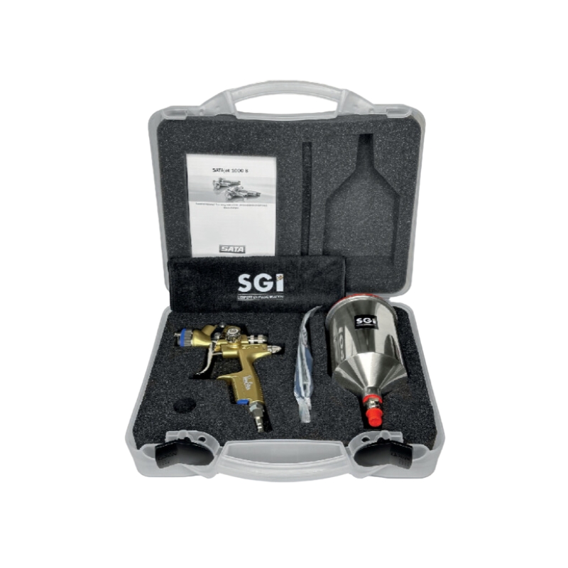 SGI CASE WITH SATAJET1000 B RP PASTRY 3 GUN AND ACCESSORIES