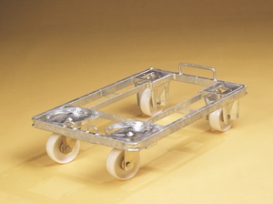 CHARIOT GALVA 700X495MM P/BAC A PAIN WA700 ROUES CAOUTCHOUC