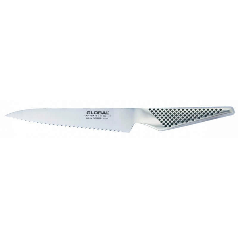 GLOBAL GS14 UNIVERSAL SERRATED KNIFE 15CM