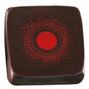 060878 PCB-BEDRUKT VEL GARNET HART 3 ONTWERPEN 4X4 CM 1500 STUKS ***S/CD***