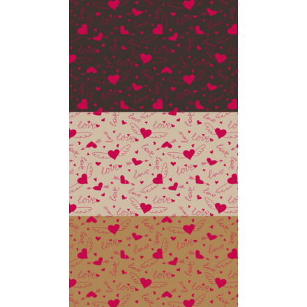 2046675 TRANSFER HEARTS LOVE 30X40CM30 ST/PC ***S/CDE**