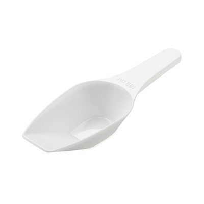 PELLE MESURETTE EN PLASTIQUE BLANC 20CM 100ML