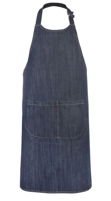 TABLIER POLYCOTON BAVETTE + POCHE JEANS DENIMH90XL71CM POLYESTER/COTON