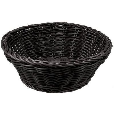 CORBEILLE PLASTIQUE NOIRE RONDE 20XH7CM