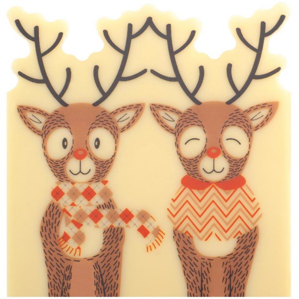 060402 PCB EINDKAPPEN CB RENDIER 2 ONTWERPEN 8,5X8 CM 40 STUKS ***s/cd***