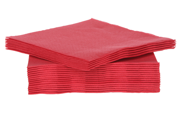 *FDS*C&T PROF SERVIETTE COCKTAIL ROUGE 25X25CM 40PCES