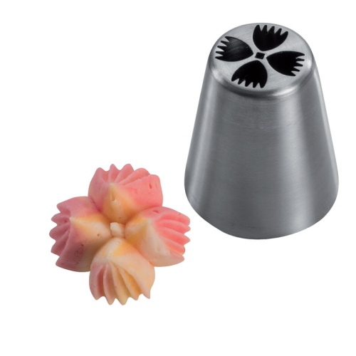 STAINLESS STEEL GLAZING NOZZLE STRIPED FLOWER BX0059