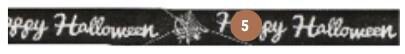 HAPPY HALLOWEEN BLACK BRASS TAPE 15MM X 20M