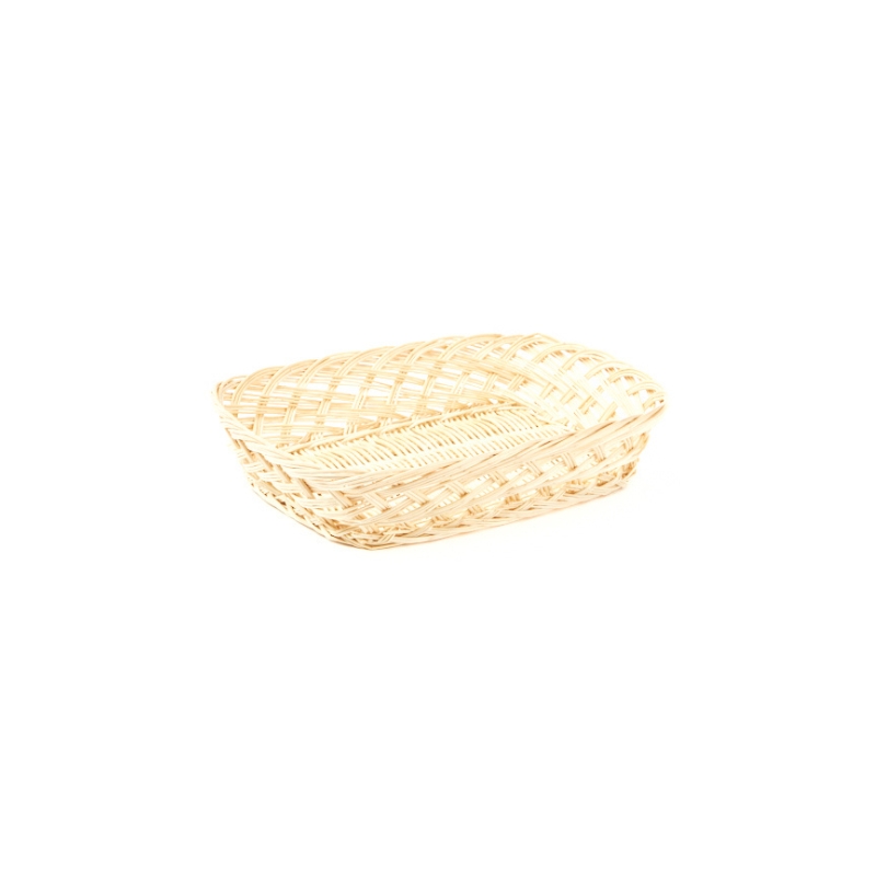 RECTANGULAR NATURAL WICKER BASKET 31X24XH6.0CM