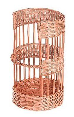 PANIER OSIER A BAGUETTE BRUN ROND 30XH50CM