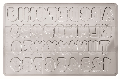 POLYCARB PRALINES MOLD NUMBERS AND LETTERS