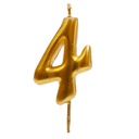 GOUDEN NUMMERKAARS NR. 4 5,5CM