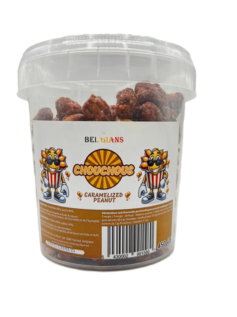 BEL'GIANS CHOUCHOU - CACAHUÈTES CARAMÉLISÉES  450GR