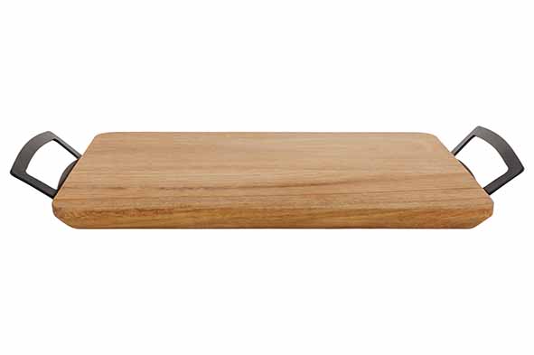 ACACIA RECTANGULAR SERVING BOARD 30X 20CM - WITH HANDLES