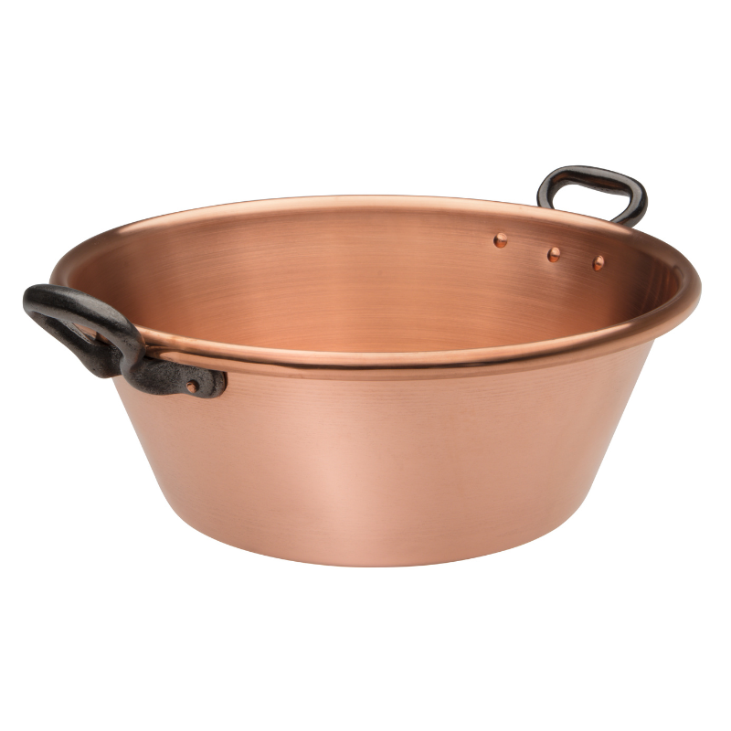 BAUMALU BASSINE CONFITURE 26CM CUIVRE INDUCTION  2 POIGNEES 3L - 50.BA207024