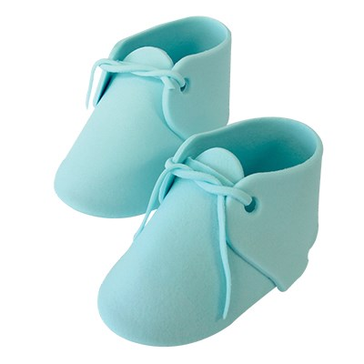 CHAUSSON DE BEBE BLEU EN SUCRE 2PCS