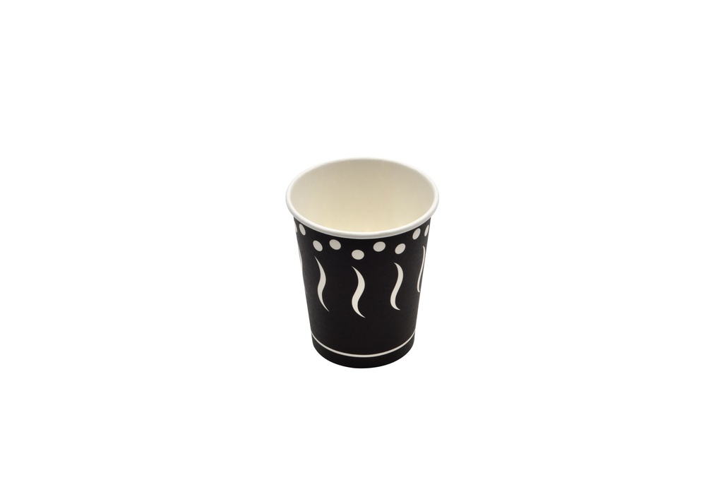 GOBELET A CAFE CARTON NOIR 8oz 240ML PAQUET DE 50PCS