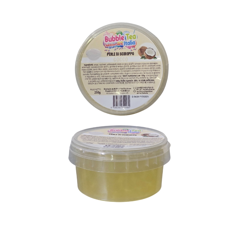 BLACK COFFEE FRUIT PEARLS 250GR COCONUT FLAVOUR P/BUBBLE TEA