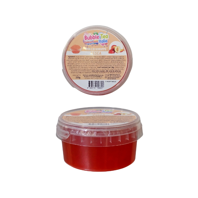 BLACK COFFEE FRUIT PEARLS 250GR PEACH FLAVOUR P/BUBBLE TEA